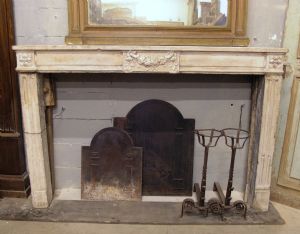 chp199 Burgundy stone fireplace, dimensions: cm W 170 x H 113